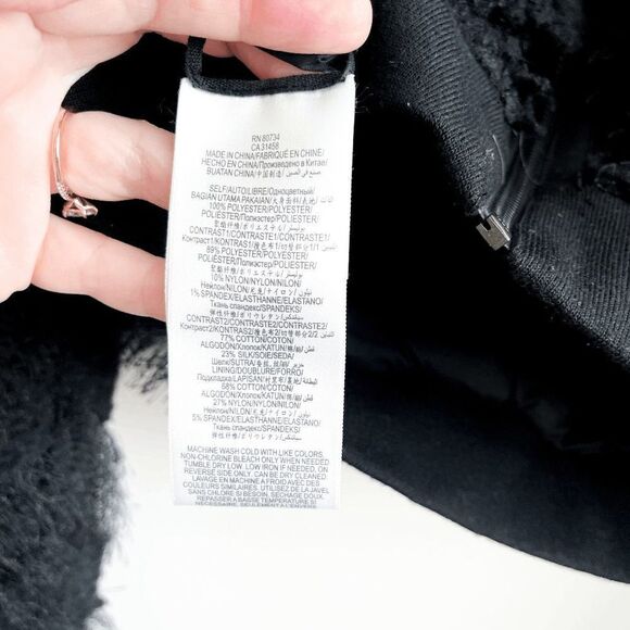 BCBGMAXAZRIA Womens Eyelash Faux Fur Semi Cropped Full Zip Black Small - Picture 5 of 8